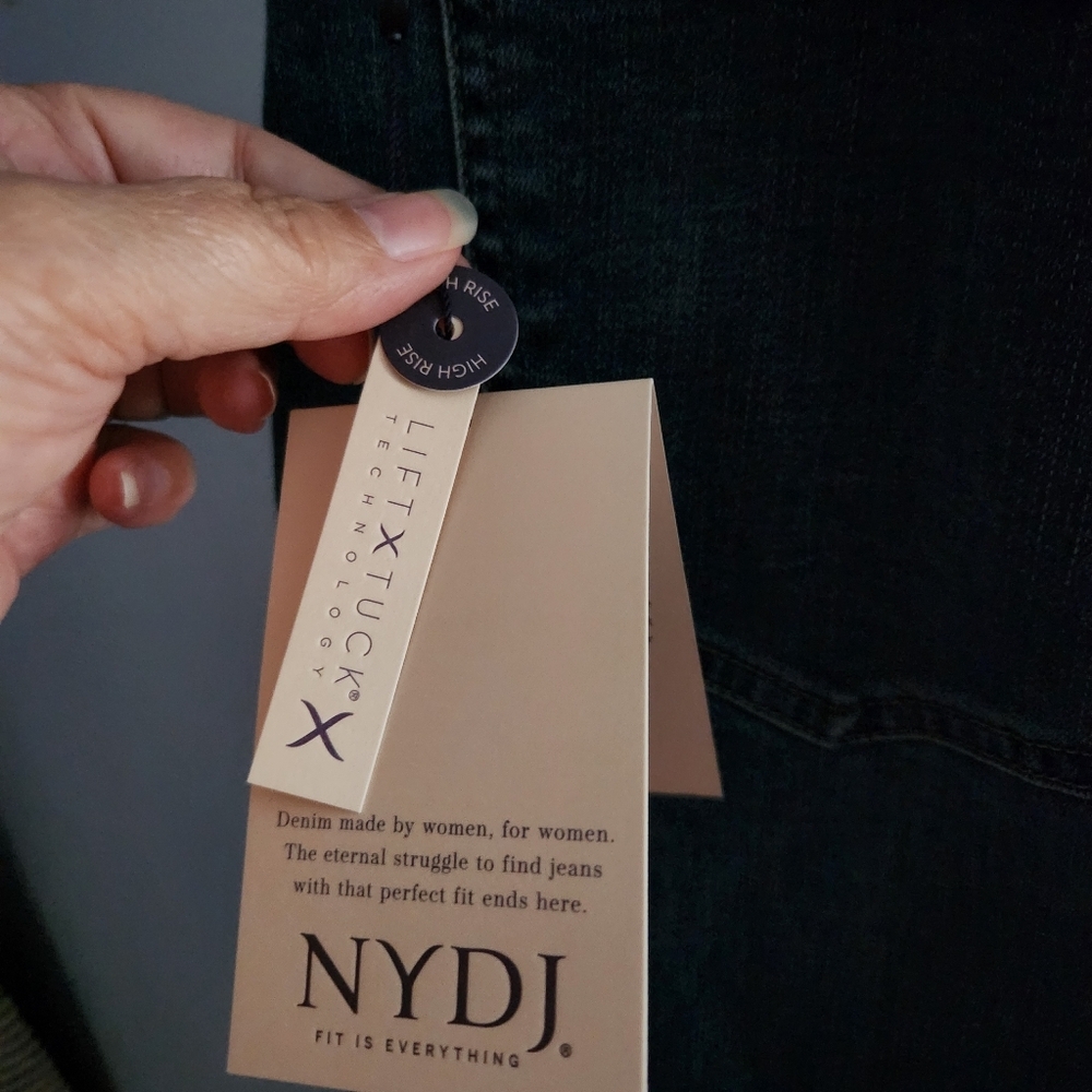 NYDJ Denim Skirt Hollywood Rockie Lift Tuck High Rise Sz 14 - Picture 5 of 8
